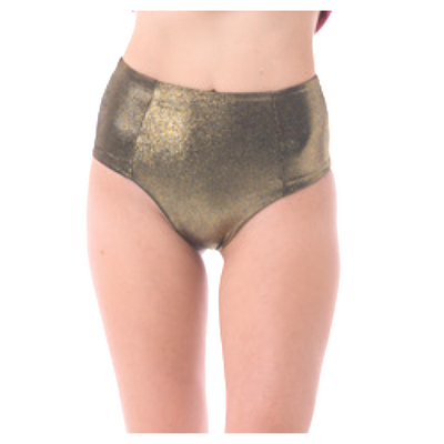 pole dance shorts gold